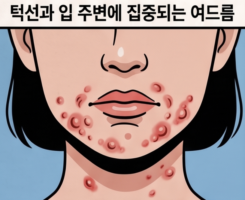 성인 여드름 원인은 무엇인가요?