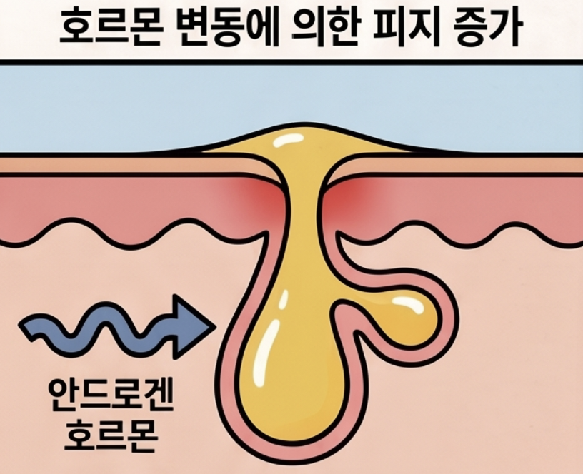 턱 주변 성인 여드름이 반복되는 이유는 무엇인가요?
